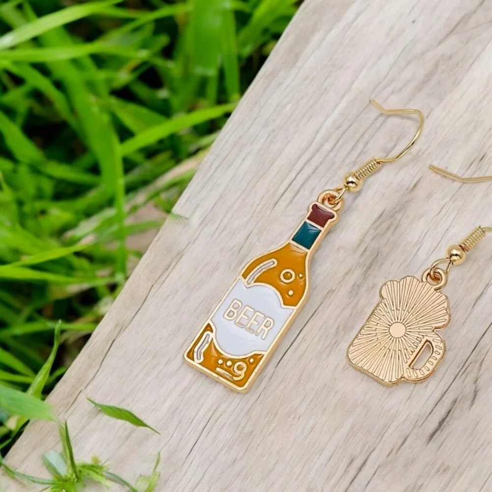 “Beer Thirty” Earrings, NWT - Picture 2 of 3